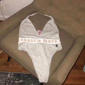 NWT Savage X Fenty Gray Bodysuit Lingerie